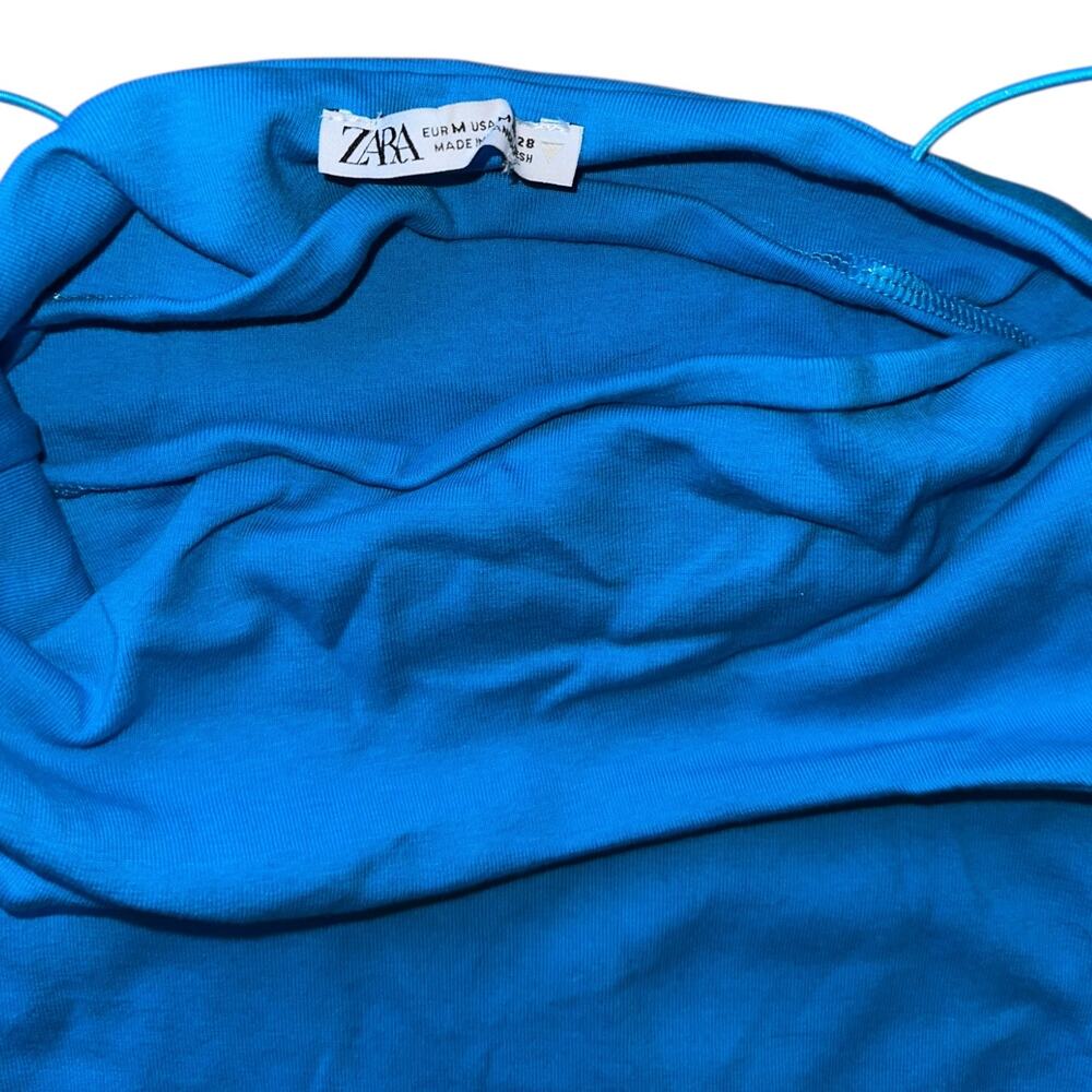 Zara medium mini bodycon dress medium sleeveless vibrant cobalt electric blue - Picture 6 of 9